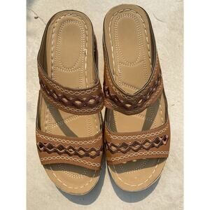 New Women Wedge Sandals Platform Slip on Summer Casual Shoes Slides Sz 9